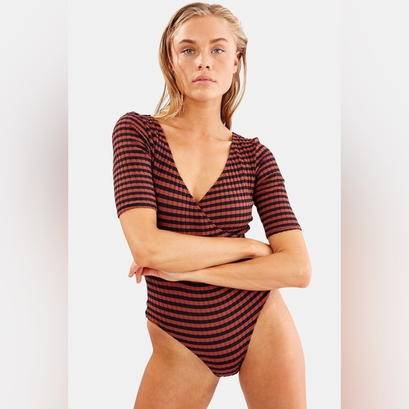 SOLID & STRIPED The Alison Swimsuit In Riad Black Rib - Picture 1 of 10